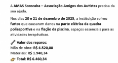 CAMPANHA SOLID&Aacute;RIA- REPAROS DA FIA&Ccedil;&Atilde;O EL&Eacute;TRICA DA AMAS
